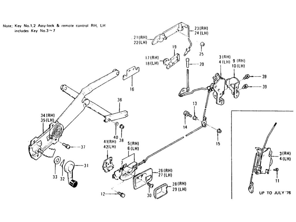 Door Lock, Regulator & Handle