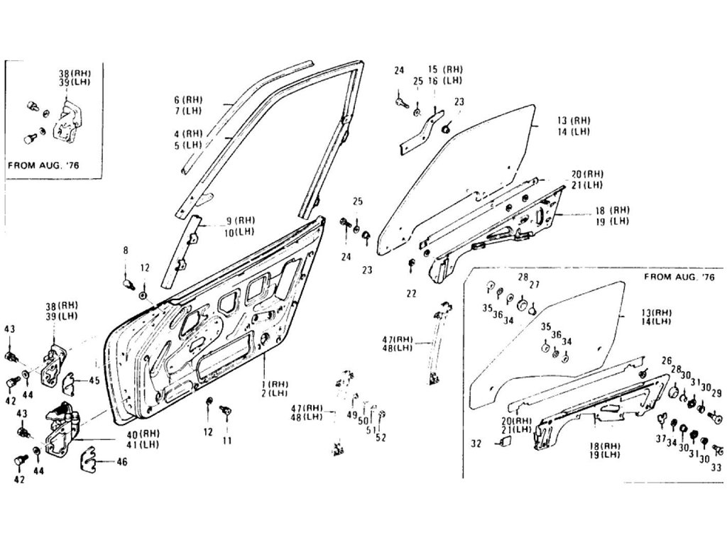 Door Panel, Glass & Hinge
