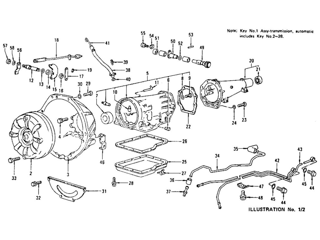 Transmission Case & Fitting (Automatic-3N71B) (From Apr.-'71)